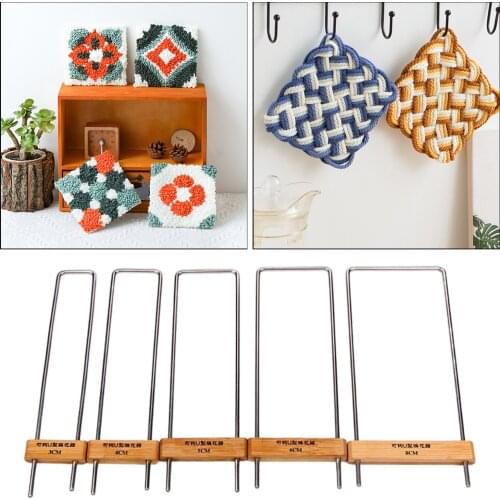 5 Pieces Home Loom Knitting Looms Garden Weaving Accessories for Woolen Products 3/4/5/5/8cm