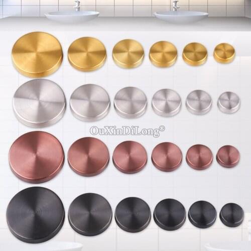 500PCS Gold/Black 304 Stainless Steel Advertisement Nails Billboard Glass Mirror Nails Fasteners Decorative Screws Cover Caps