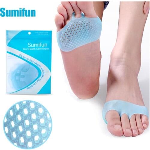 6pcs/3pairs Sumifun Silicone Bule Sofe Forefoot Pads Foot Cushion For Foot Corn Callus Blisters Metatarsalgia Pain Killer D2855