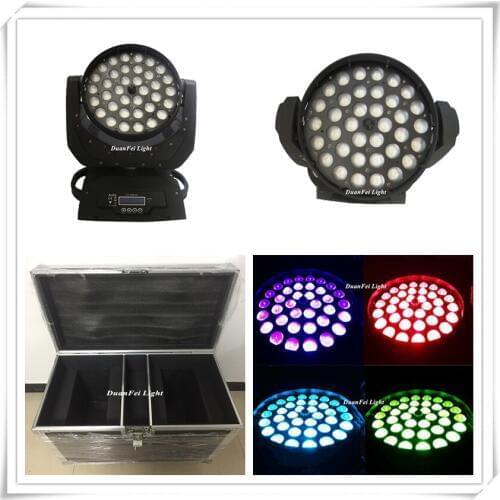 8pcs+Flightcas) 36*10W rgbw led wash zoom moving head led dmx wash lyre moving head flightcase