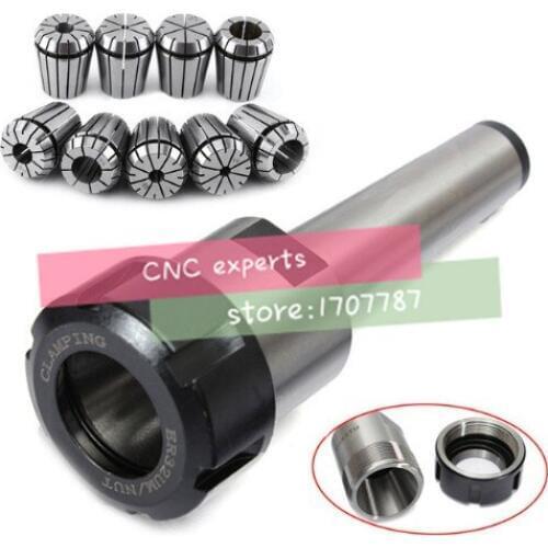 9pcs ER25 Spring Collets + 1PCS MT4 ER25 Collet Chuck Morse Taper Holder For CNC Milling Lathe Tool