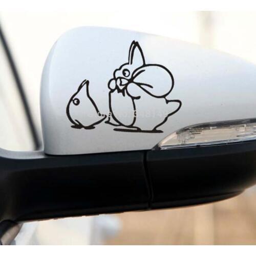Alliauto 2 x Lovely totoro Car Stickers rearview Mirror Decal for Toyota Chevrolet cruze VW skoda Hyundai Kia Lada opel