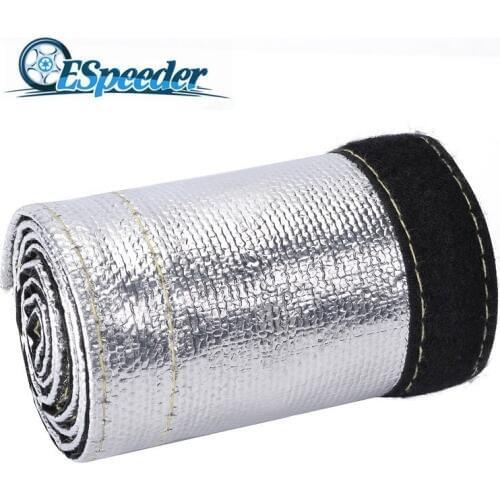 ESPEEDER Car Parts Glass Fibre Metallic Heat Shield Thermal Sleeve Insulated Wire Hose Cover Shroud Universal 2cm 2.5cm 3cm