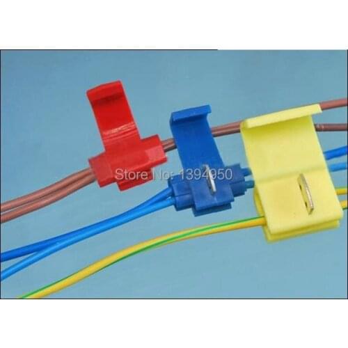 Free shipping 100PCS Scotch Lock Quick Splice Wire Connector Fast Connect Joint 22-10 AWG(all sizes)