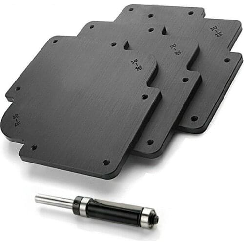 Quick-Jigs Router Table Bit Corner Jigs Templates Woodworking R Round Corner Radius Jig Locator For Engraving and Router Machine