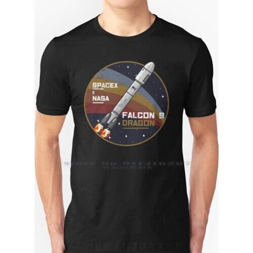 Falcon 9 - Dragon Aerospace T Shirt 100% Pure Cotton Space X Crew Dragon Crew Dragon Spacex Crew Dragon Vintage Falcon 9 Spacex