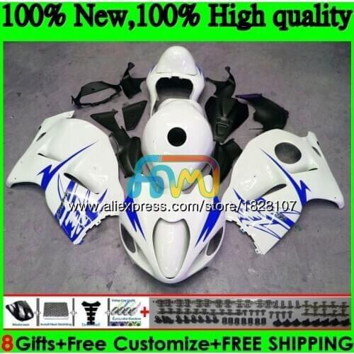 GSXR 1300 For SUZUKI Hayabusa GSXR-1300 2002 2003 2004 2005 2006 2007 49BS.143 GSXR1300 96 02 Blue white 03 04 05 06 07 Fairing