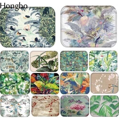 Hongbo Forest Pattern Anti-Slip Carpet Door Mats Doormats Tropical Rain Forest Plant Print Outdoor Kithchen Bathroom Floor Mat