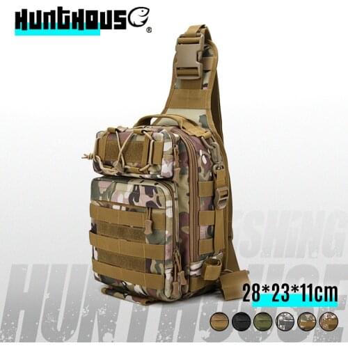 Hunthouse Waterproof Fishing Bag 28*23*11cm Outdoor Tactical Pack Oxford Material Sport Bags Waterproof Multi-layer Package