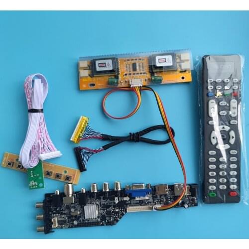 Kit for LM170E01-A4/ LM170E01 1280x1024 LCD AV DVB-T DVB-T2 digital USB VGA TV HDMI-compatible 4 CCFL panel controller board