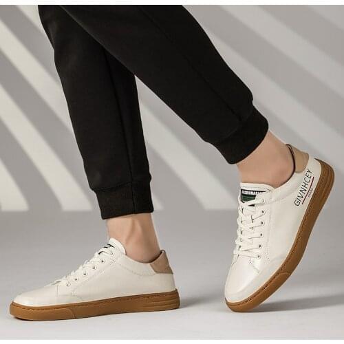 FIXSYS Brand Men Skateboard Shoes High Quality Casual Shoes Lace-up Sneakers Genuine Leather Man Walking Shoes Arrive Sport Shoe