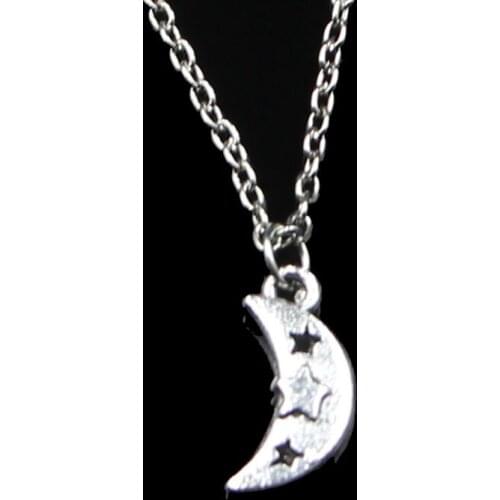 Fashion 19*9mm Moon Star Pendant Necklace Link Chain For Female Choker Necklace Creative Jewelry party Gift