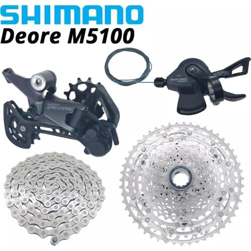 SHIMANO DEORE M5100 SLX M7000 1x11 Speed Groupset MTB Mountain Bike Rear Dearilleur 11V 11S 42T 51T RD Cassette HG 601 Chain