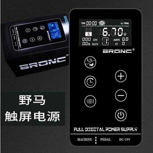 New Arrival Original BRONC Touch Screen LCD Digtal 2.5A Tattoo Power For Rotary Tattoo Machine Free Shipping