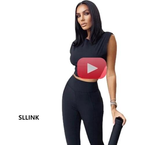 Solid Color Milk Silk Vest Pants Suit Sleeveless 2021 Summer Sportswear