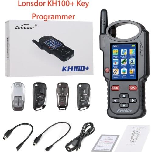 LONSDOR KH100+ HandHeld Device Remote Key Programmer For Identify Chip Simulate/Generate Chip Remote Frequency Update Online