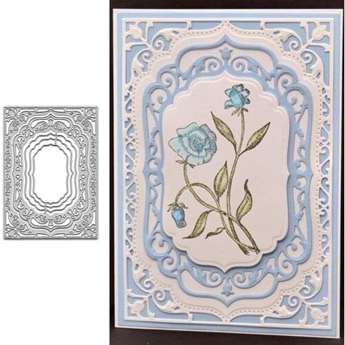 Frame Background Metal Cutting Dies Stencil DIY Scrapbooking Album Paper Card