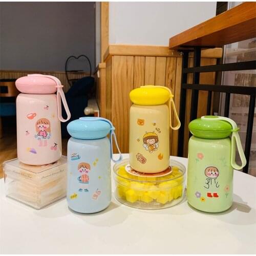 350ml Stainless Steel Vacuum Flask Thermos Little Girl Cute Water Bottle For Girls Fashion Tumbler Travel Tea Coffee Thermal Cup