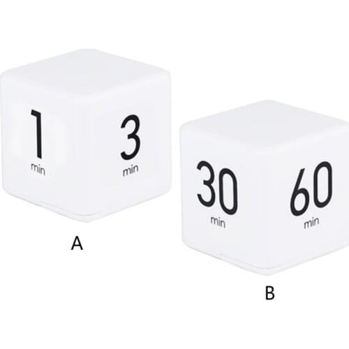 Cube Shape Countdown Reminder Timer Mechanical Alarm Clock Interval Cooking Reminder Alarm Time Manager Stopwatch Multi Purpose