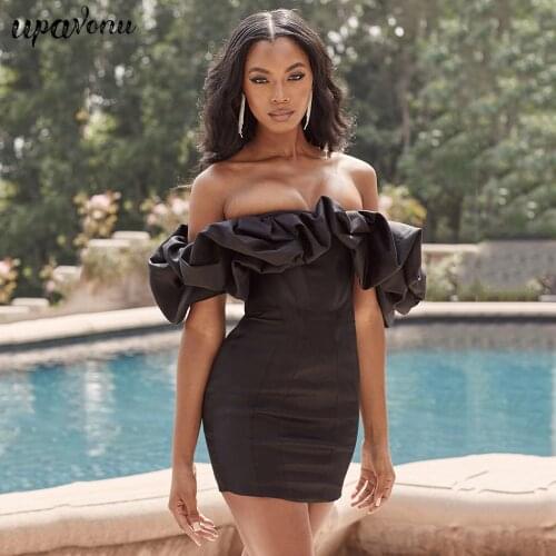 Free Shipping 2021 New Women White Satin Mini Dress Sexy Off-shoulder Pleated Bodycon Halter Dress Club Celebrity Party Vestidos