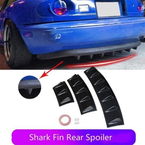 1 Pcs Universal Car Spoiler Rear Lip Small Surround Car Rear Lip Bumper Decorative Rear Bumper Diffuser Splitter Shark Fin Kit