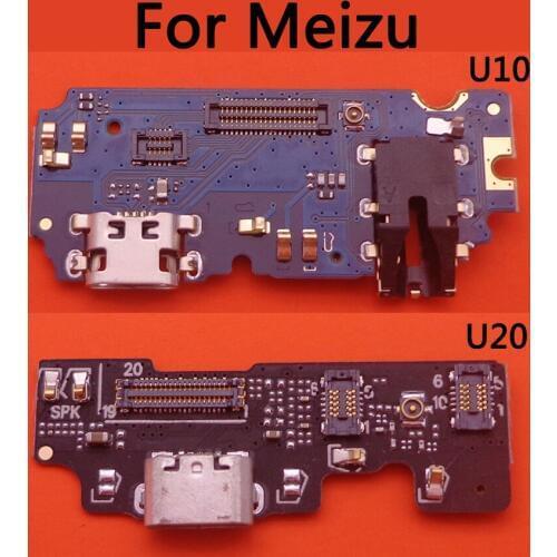 2pcs USB Charging Port Jack Board Dock Plug Connector Power Charg Flex Cable Repair Parts For Meizu U10 U20 Ribbon Module