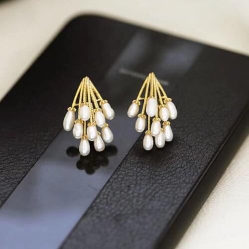 2021 new fashion Baroque Pearl Earrings temperament personality versatile Pendant Earrings elegant female jewelry wholesale