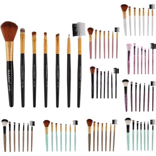 7Pcs Makeup Brushes Tool Set Powder Foundation Blush Blending Eye shadow Lip Cosmetic Soft Synthetic Hair Powder Foundation