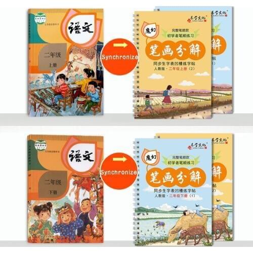 Block Script Practicing Copybook Artifact 3D Groove Crash Boys And Girls Beautiful Font Pen Hard Calligraphy Children Beginners