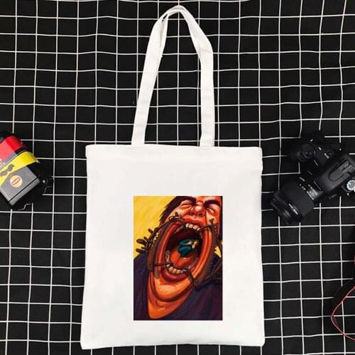 Supermarket Shopping Bag Large Tote Reusable Polyester Portable Shoulder Folding Ecobag Large-capacity Effortless Canvas Bag