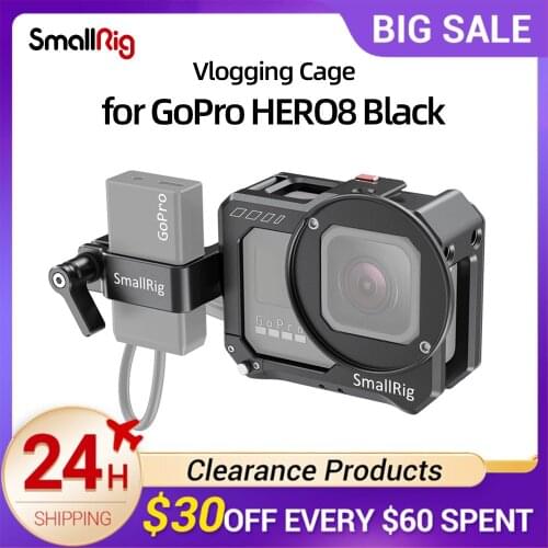 SmallRig gopro hero 8 black Vlogging Rig Video Camera Cage and Mic Adapter Holder for GoPro HERO8 Black Vlog Accessories 2678