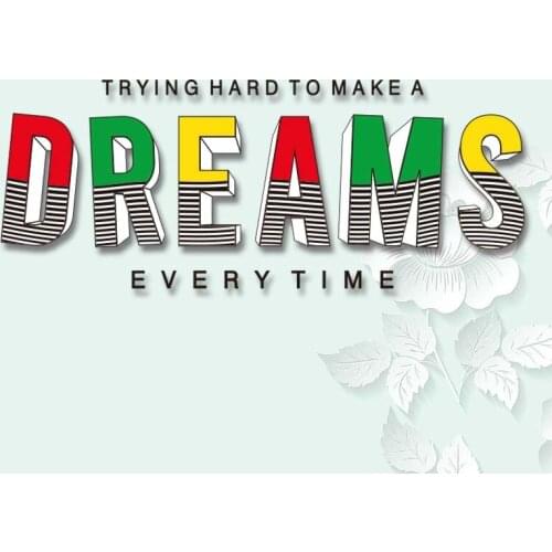 Creative patch DIY of colorful English alphabet stripe printing vinyl sticker iron on kids clothes T-shirt heat transfer