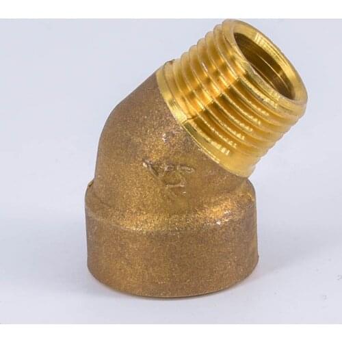 1/2" BSPP Female To Male Brass 45 Degree Elbow Pipe Fitting Coupler Connector Water Gas Oil