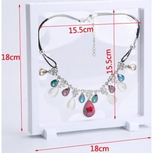 Fashion Hot Sale Membrane Earring Ring Necklace Display Holder Gift Box Protect Jewellery Stone Floating Presentation Organizer