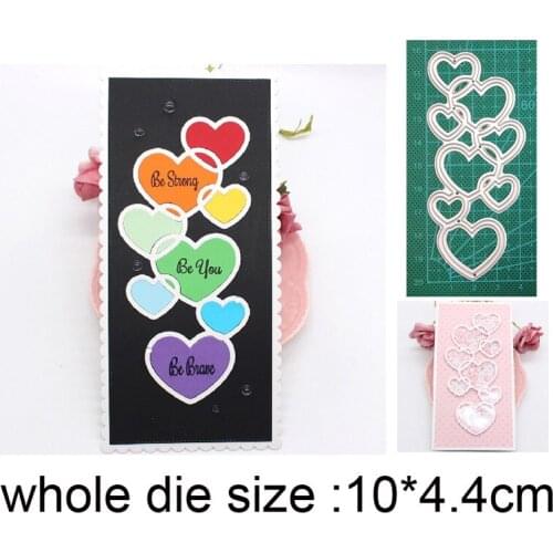Metal cutting dies cut die mold Christmas heart strip decoration Scrapbook die paper craft knife mould blade punch stencils dies