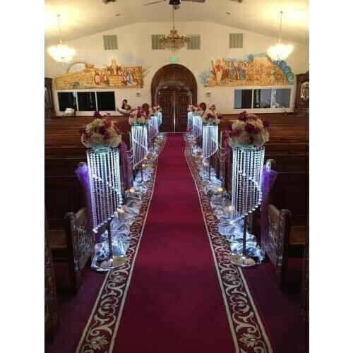 NEW fashion crystal wedding flower stand walkway decor wedding road lead table centerpieces event party decoration 110cm