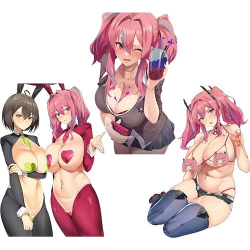 Personality Azur Lane Hotate Chan Open Shirt Seifuku Sweater Sexy Girl Car Sticker Auto Accessories Cover Scratches Waterproof