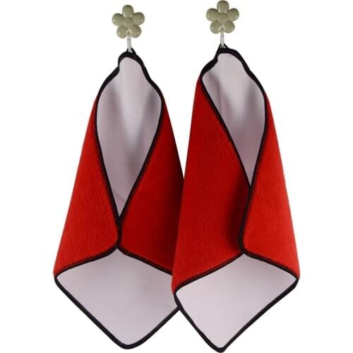 Sinland Microfiber Towel Car Cleaning Drying Cloth Hemming Car Care Cloth Detailing Wash Towel For Toyota 30cmx30cm 2 Pck