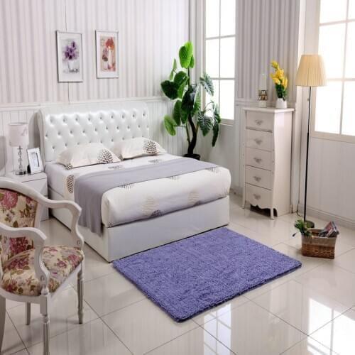 Chenille Fluffy Carpet Non-slip Thicken Water Absorption Solid Rectangle Kitchen Living Room Bathroom Door Ground Mat