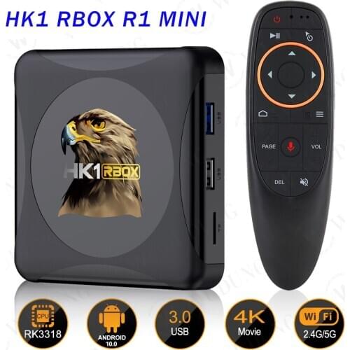 Rockchip RK3318 Smart TV Box Android 10.0 HK1 RBOX R1 MINI 4GB 64GB TVBOX 4K Media Player R1mini Set top box consoles 4GB 32GB