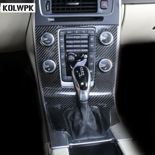 Car Styling Central control board trim carbon fiber trim panel interior trim Car sticker for Volvo S60 Car Accessories