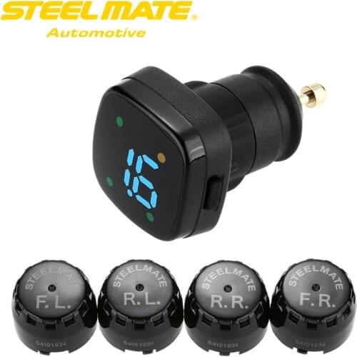 Steelmate Profesional TPMS TP-76 Tire Pressure Monitoring System LED Cigarette Lighter External Sensors Car Accessories