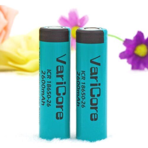 VariCore 18650 2600mAh Li-ion Rechargeable Battery 3.7V ICR18650-26 for flashlight batteries