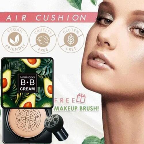 Avocado Nude Makeup BB Air Cushion Mushroom Head Puff Moisturizer Foundation Segregation Frost Oil-control Makeup Care