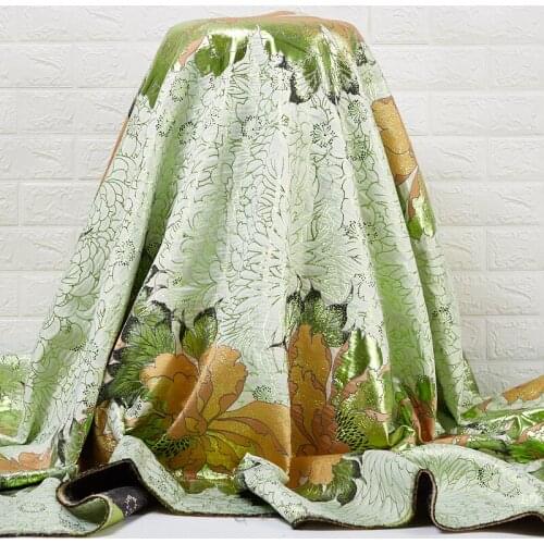 Zhenguiru High Quality African Lace Green Fabric Gilding French Tulle Lace Embroidery Fabric Nigerian Wedding Women Dress A 2485