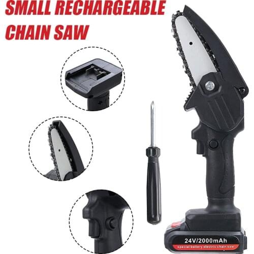 220V Cordless Electric Chainsaw Wood Cutting Saw Pruning Chainsaw With Battery Rechargeable Garden Tree Logging Trimming Saw