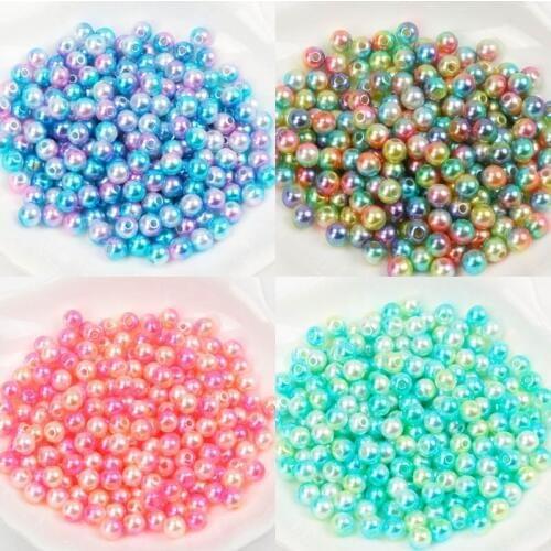 50-500pcs 3 4 5 6 8 10 12mm Round Imitation ABS Pearl Beads For Craft Scrapbook Decoration DIY Sewing Craft Supplies
