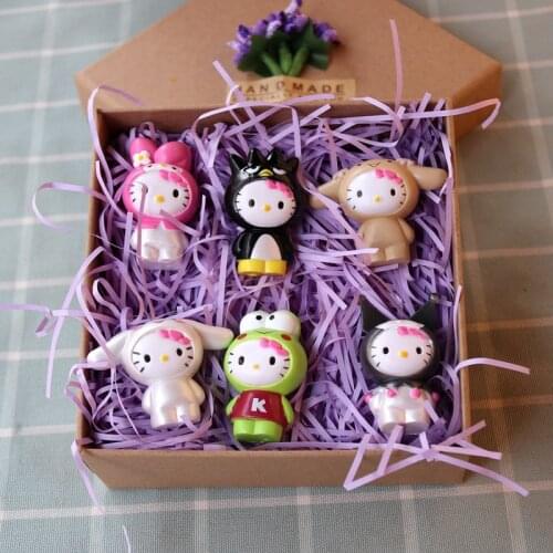 6pcs/set Animal Cat Model Dolls Action Figure Toys For Girl Gift Original Disney Cartoon Pvc Doll Model Kids Gift With Box