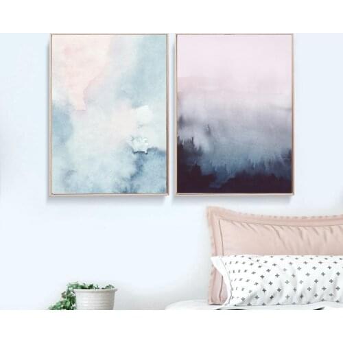 Abstract Art Canvas Painting Modern Wall Picture , Watercolor Pastel Art Canvas Prints and Poster Home Wall Art Decor