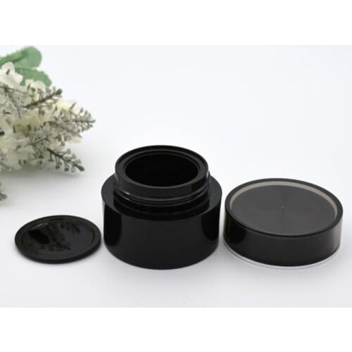 100pcs 10g 15g 20g Black White Round Acrylic Cosmetic Jar Cream Jar Empty Cosmetic Box Cosmetic Container Black Lotion Bottles